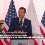 O secretário de Defesa dos EUA, Hegseth, direciona 20% cortado para as principais posições de liderança militar