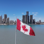 Guerra Comercial dos EUA-Canadá: Windsor e Detroit Bordern-Border Lut Fray em meio a tarifas